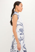 Botanical Engraving Ivory Sleeveless Top