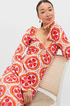 Pink Retro Radiance Diana Bell Maxi Dress