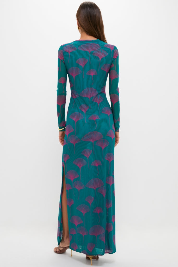 Jade Ginkgo Scarlet Maxi Dress
