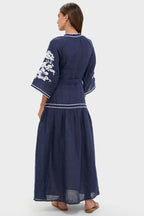 Navy Swan Dress