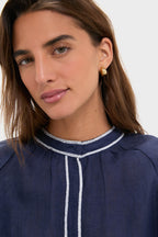 Navy Swan Dress