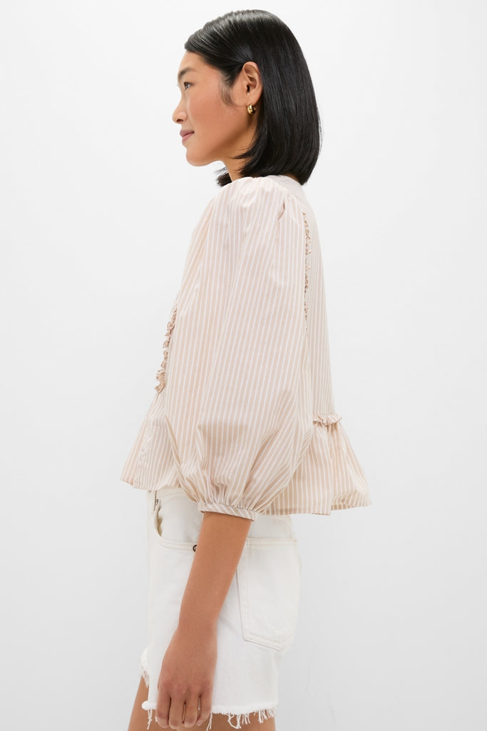 Natural Stripe Stevie Blouse