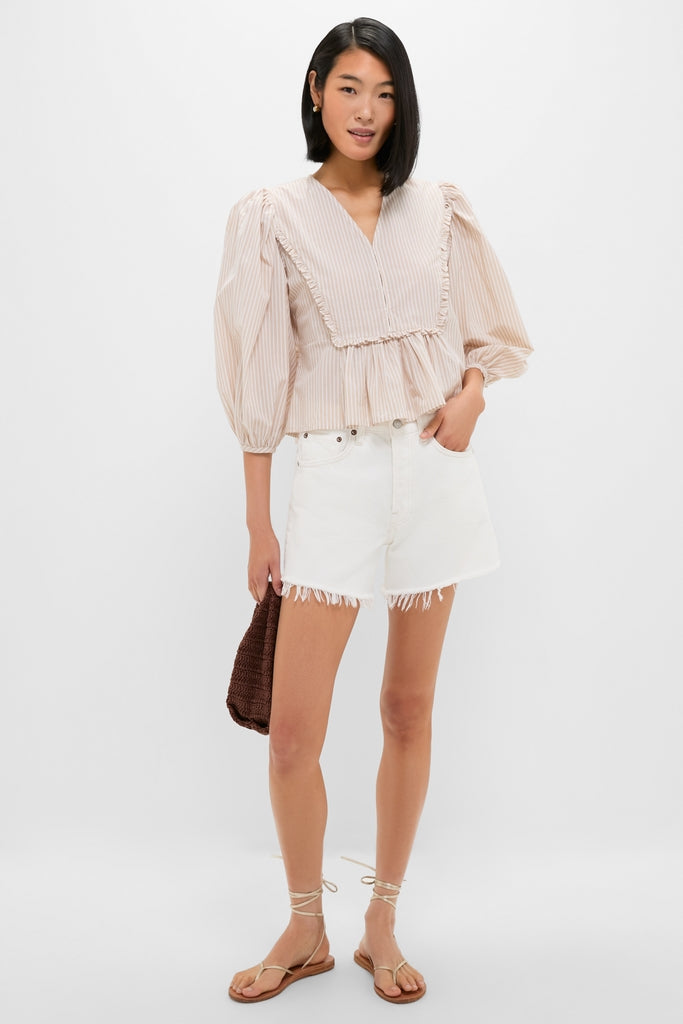 Natural Stripe Stevie Blouse