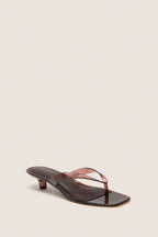 Dark Brown Gaia Jelly Heels