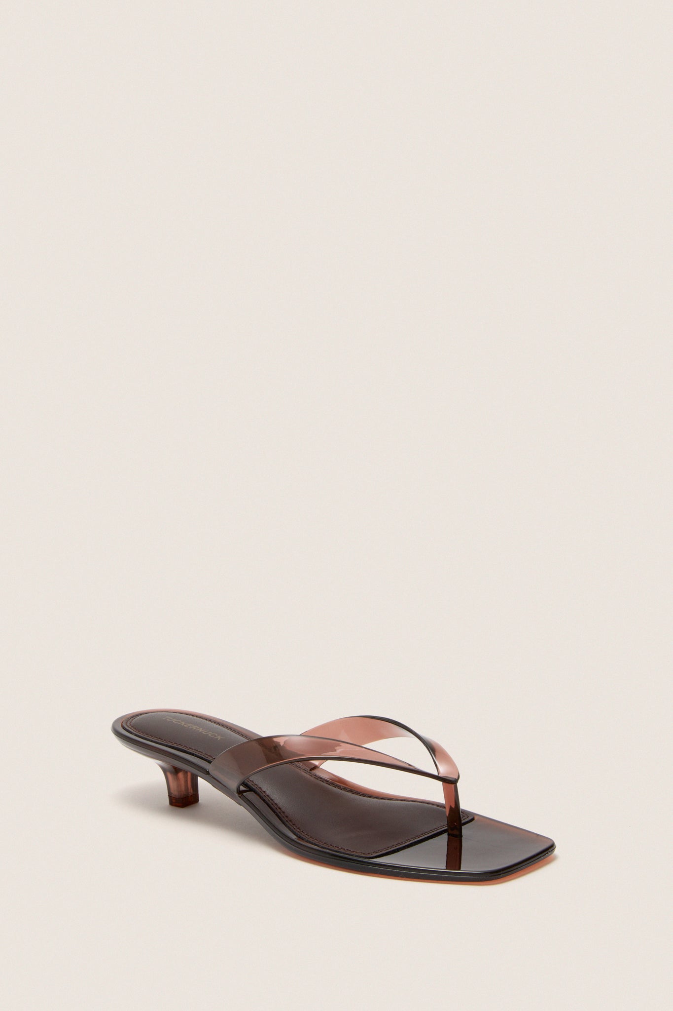 Dark Brown Gaia Jelly Heels