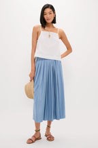 White Cotton Poplin Mandi Top