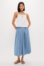 White Cotton Poplin Mandi Top