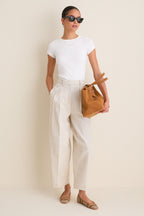 Tan Multi Woven Nadia Flats