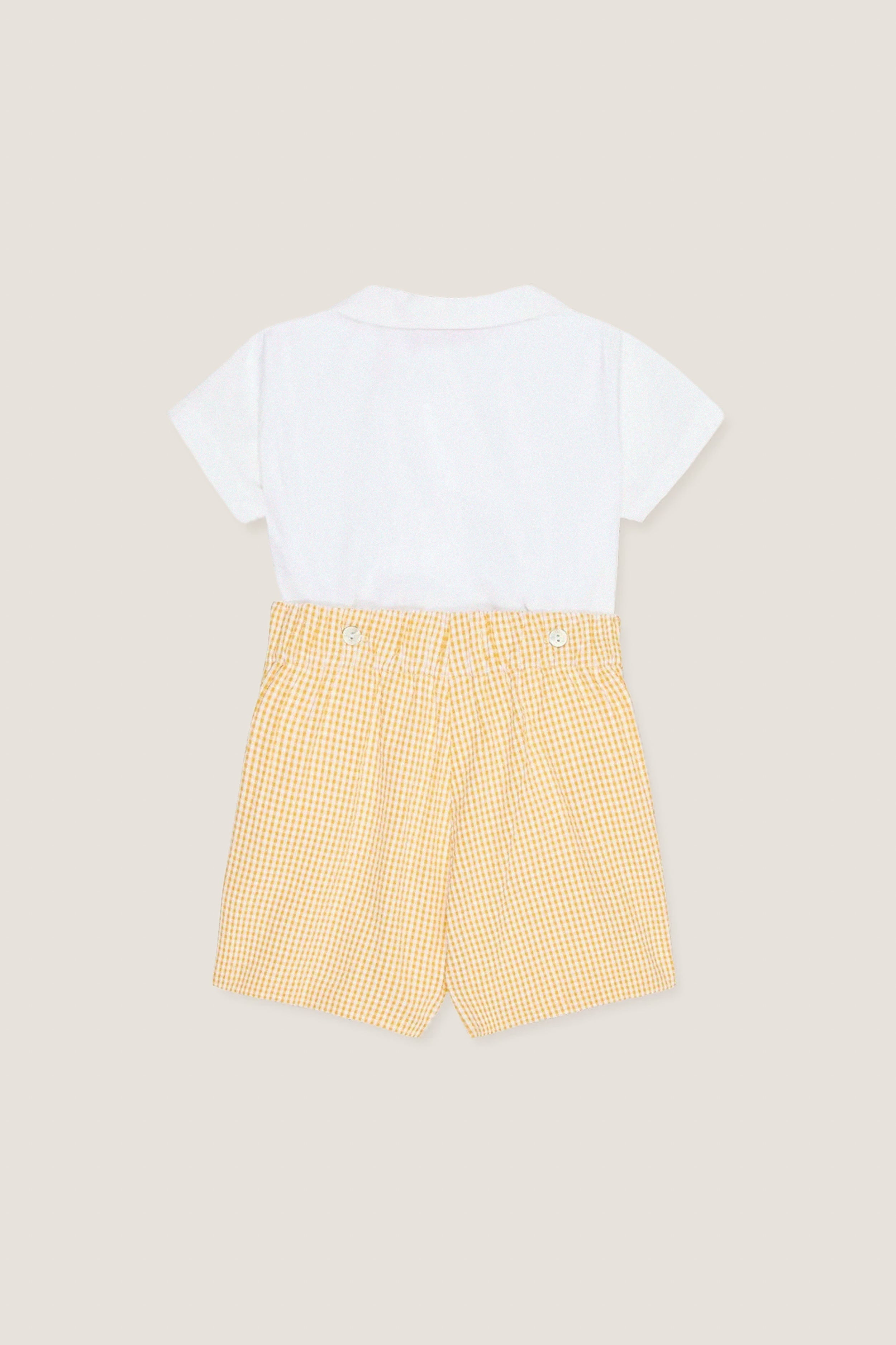 Yellow Gingham Oliver Baby Boy Set