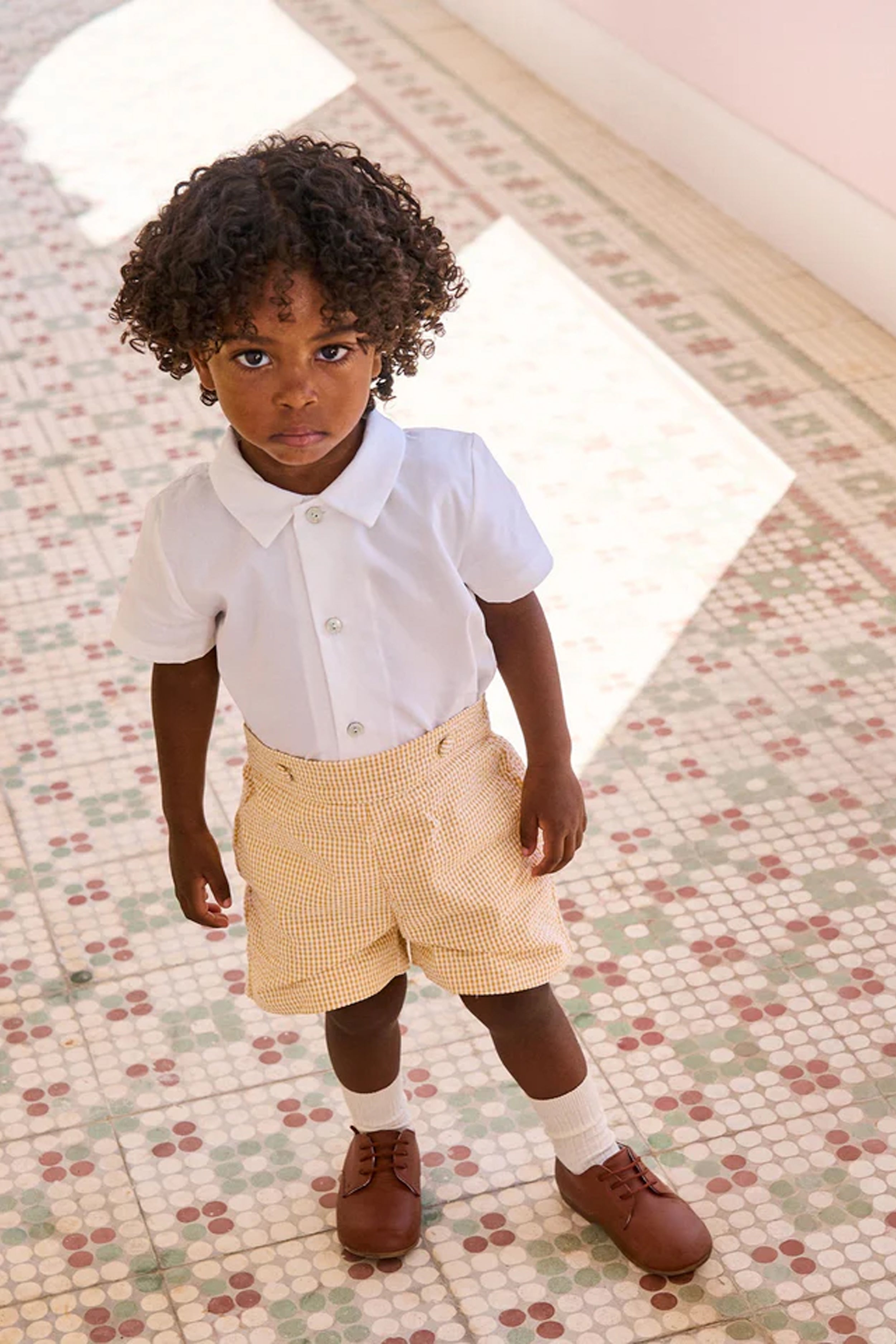 Yellow Gingham Oliver Baby Boy Set