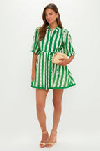 Green Gingham Cindy Mini Dress