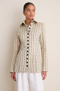 Cream Row Row Row Your Buttons Blazer