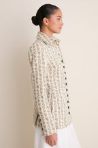 Cream Row Row Row Your Buttons Blazer