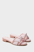 Frost Pink Maci Clarita Padded Raffia Flats