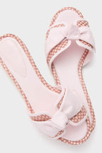 Frost Pink Maci Clarita Padded Raffia Flats