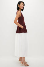 Mahogany Multi Raleigh Midi Dress