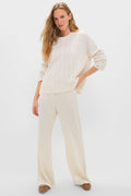 Ivory Cashmere Cable Knit Eloise Sweater