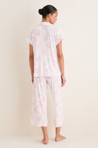 Rose Garden Pink Gisele Printed Cropped PJ Set