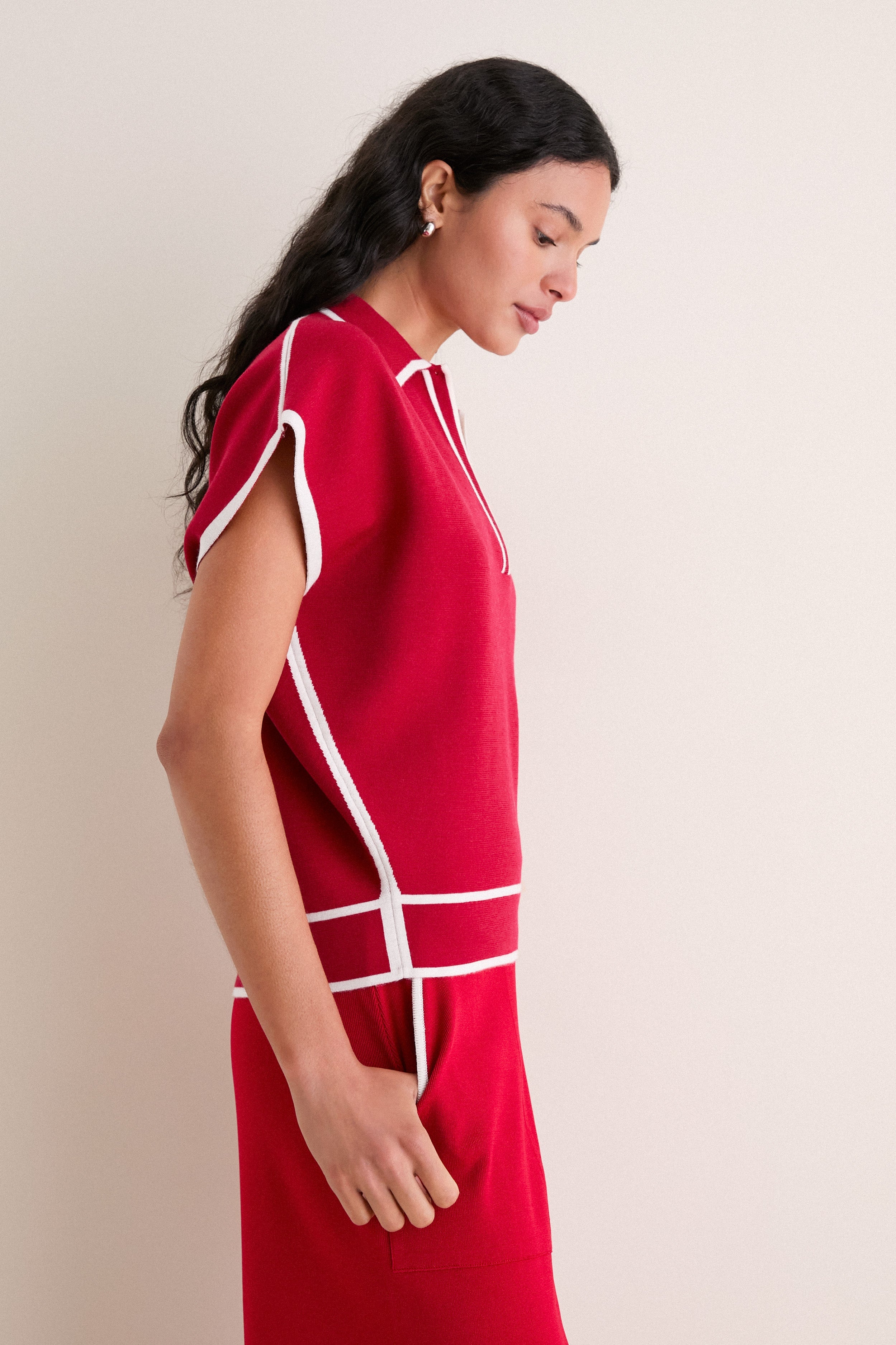 Garnet Eclat Polo Sweater