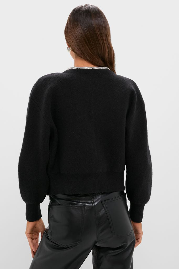 Black Sequin Trim Naomi Cardigan