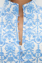 Blue and White Midi Hillsborough Dress