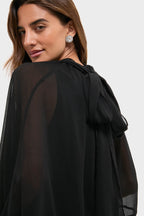 Black Cape Chiffon Mayfield Dress