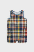 Sleeveless Madras Plaid Shortall