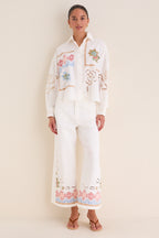 White Adunco Long Trouser