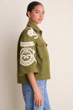 Kaki Flowers Como Jacket