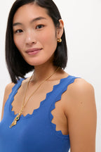Cobalt Blue Ric Rac Compression Tank