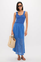 Cobalt Blue Ric Rac Compression Tank