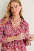 Americana Batik Stripe Long Sleeve Salty Paloma Caftan