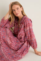 Americana Batik Stripe Long Sleeve Salty Paloma Caftan