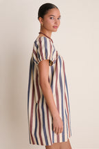 Boardwalk Stripe Seersucker Brittany Coverup