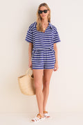 Navy Stripe Terrycloth Driftwood Shorts