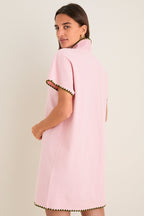 Powder Pink Pique Melissa Mini Dress