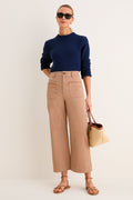 Truffle Brown Chino Wide Leg Davis Pants