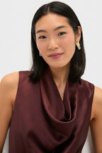 Chocolate Satin Sinclair Dress