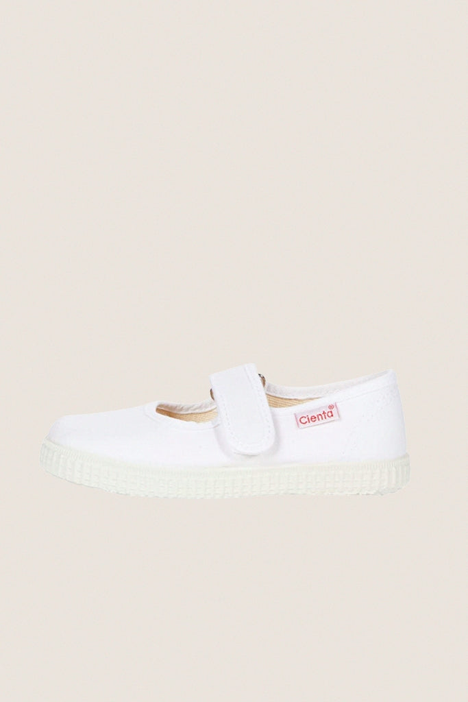 White Velcro Mary Janes