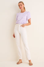 Lilac Floral Rosenberg Blouse