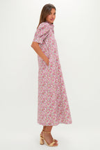 Pink & Sage Ditsy Floral Louisa Maxi Dress