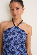 Navy & Slate Sunflower Eyelet Helen Mini Dress