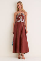 Terracotta Carolina Midi Dress