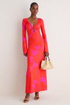 Coral Blossom Diana Bell Dress