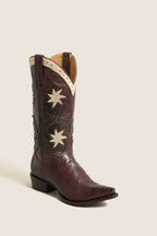 THE GREAT. x Stetson Brown Floral Cowboy Boot