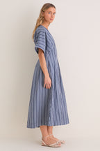 Navy Stripe Darren Dress