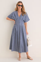 Navy Stripe Darren Dress