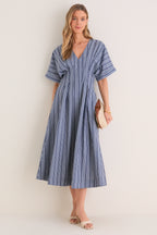 Navy Stripe Darren Dress