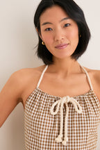 Mocha Gingham Sierra Dress
