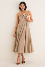 Mocha Gingham Sierra Dress
